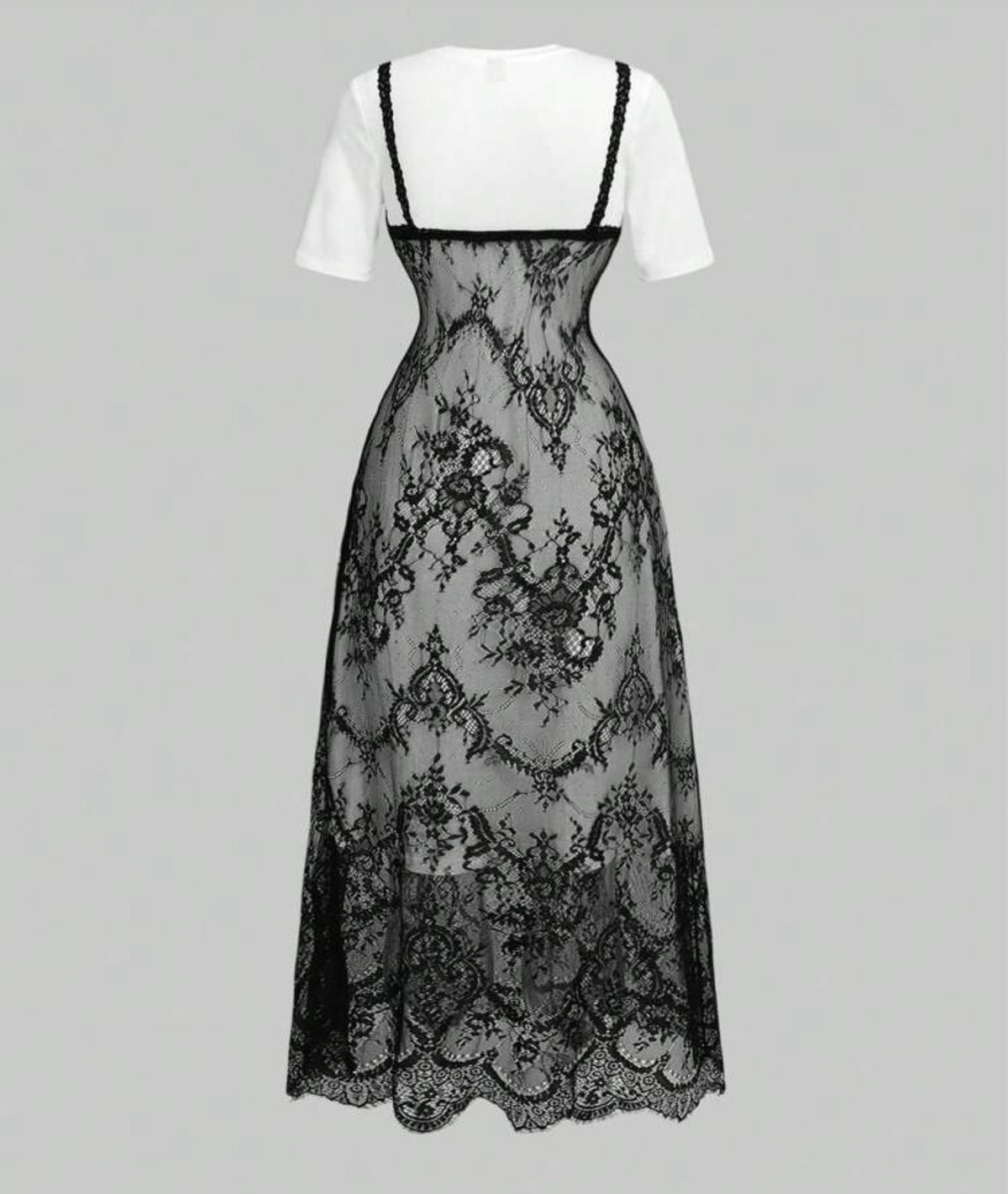 MOD 2 pieces robe a col rond ample