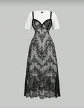 MOD 2 pieces robe a col rond ample